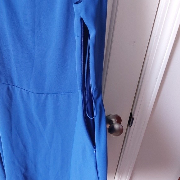 Rachel Zoe - Royal Blue Sleeveless Knee-Length Semi-Formal Side Zip Dress - Picture 5 of 12